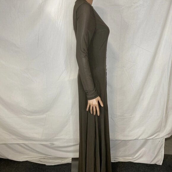 NEW SAMSOE SAMSOE Women’s Saandreas Mesh Long Sleeve Dress Turkish Coffee Size S - Picture 4 of 14